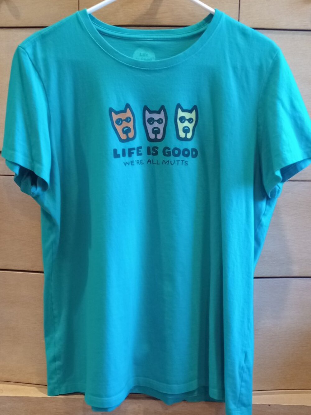 Life is Good T-Shirt - We are all mutts - XL